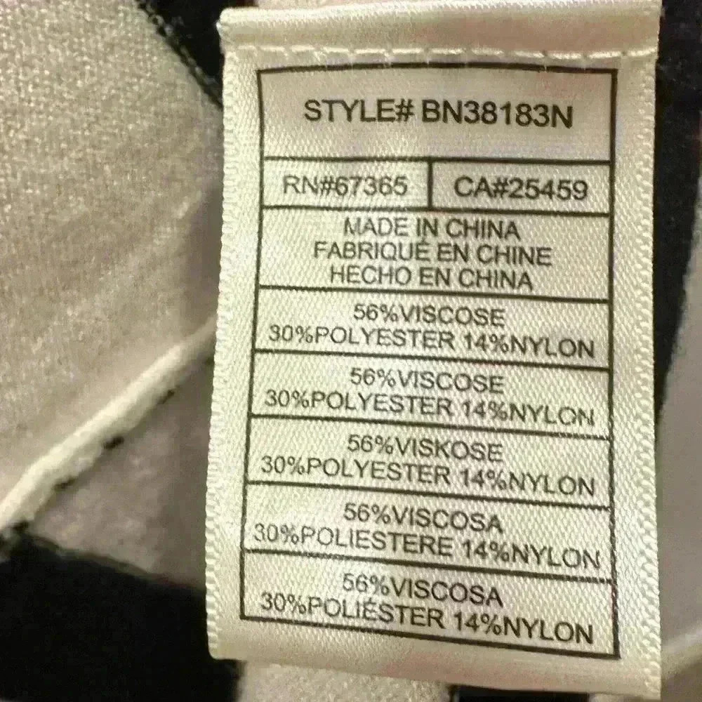 Steve Madden Gretta Turtleneck Long Sleeve Sweater Minidress Cream/Black  M - Picture 5 of 6